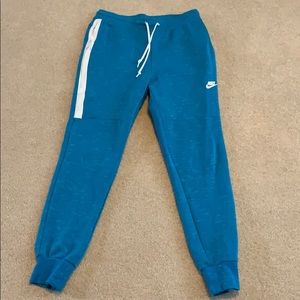 nike tech fleece pants light blue